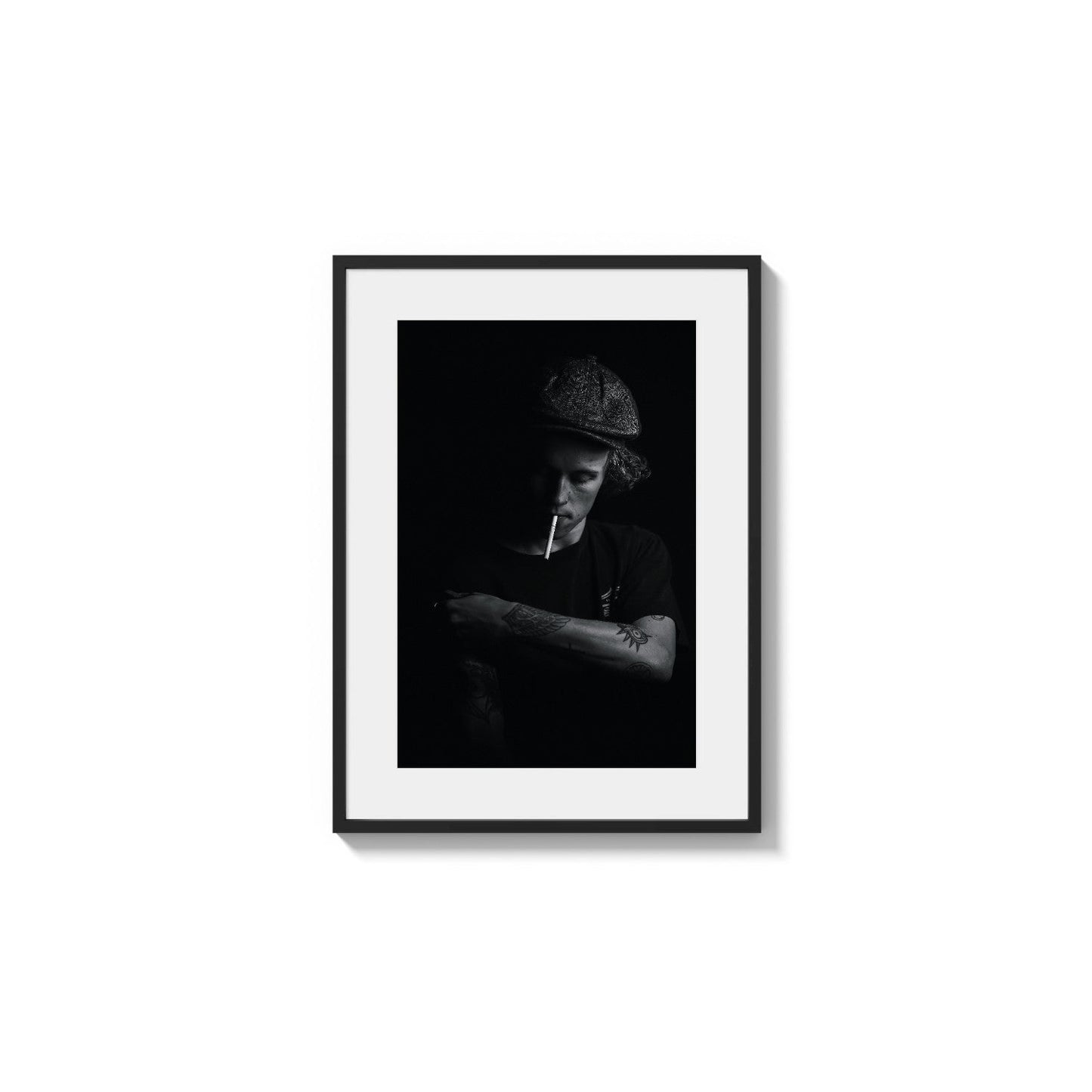 Shadowed Smoker Portrait