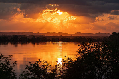 Sunburst Over Surface